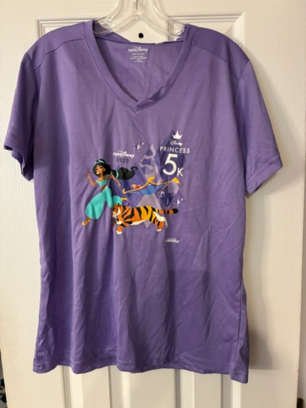 2023 RunDisney Women's Princess 5K Race Run Jasmine Shirt Purple Size XL